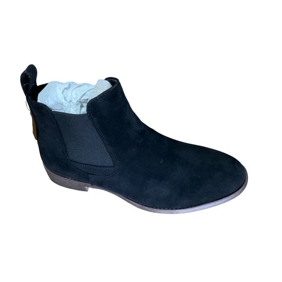 NWB - Jousen Men\'s Chelsea Boots Black Casual Suede Elastic Ankle Boots  Size: 9 main image 15